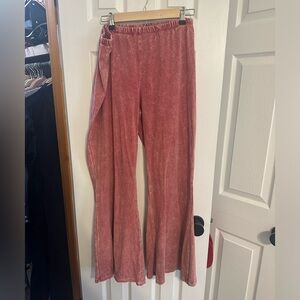 Light pink flare pants